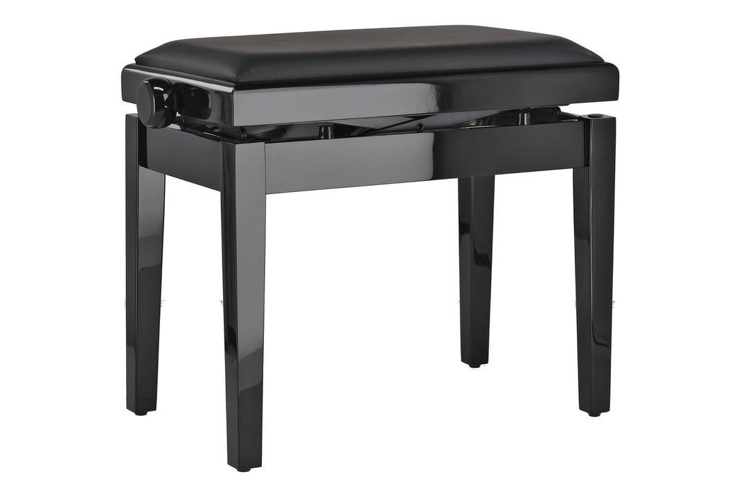 GEWA Klavierbank Deluxe Autolift Vinyl - Black hochglanz (Sitz black)