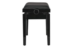 GEWA Klavierbank Deluxe Autolift Vinyl - Black hochglanz (Sitz black)