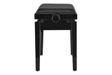 GEWA Piano bench Deluxe Autolift Vinyl - Black highgloss (Seat black)