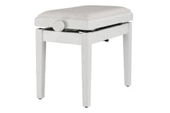 GEWA Klavierbank Deluxe Autolift Vinyl - White matt (White Sitz)