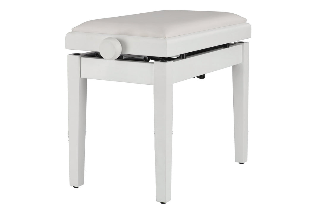 GEWA Klavierbank Deluxe Autolift Vinyl - White matt (White Sitz)