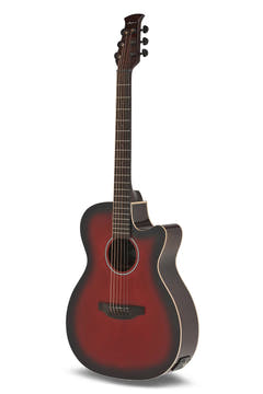 Applause E-Akustik Gitarren Jump OM Electro Cut Gloss - Cherry Burst (AEO-69-CB)