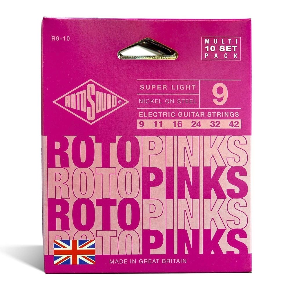 Rotosound Roto Pinks R9-10 E-Gitarrensaiten 9-42, 10 Sätze