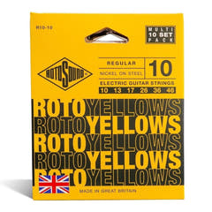 Rotosound Roto Yellows R10-10 E-Gitarrensaiten 10-46, 10 Sätze
