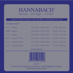 Hannabach 950 H/B2 Diskantsaite, klassische gitarren, medium/hoch tension