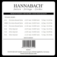 Hannabach 815 Diskantsatz E1, H/B2 und G3, medium Spannung