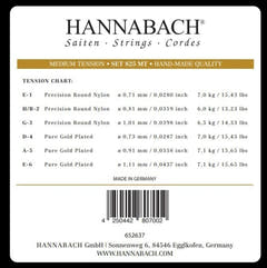 Hannabach 825 E1 Diskantsaite für klassische Gitarre, medium tension