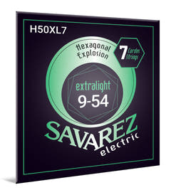 Savarez H50XL7 Hexagonal Explosion 7-saitige e-gitarre, .009 bis .054