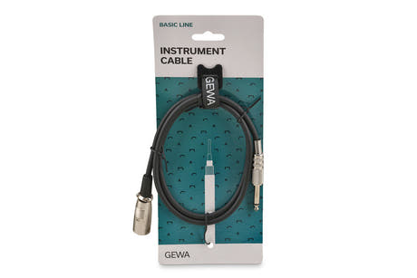 GEWA Basic Line Instrumentenkabel 1 m, Mono-Klinke auf XLR-Stecker