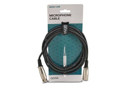 GEWA Basic Line Mikrofonkabel 3 m, XLR-Buchse auf XLR-Stecker
