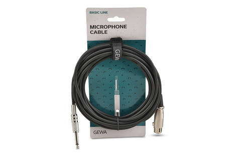 GEWA Basic Line Mikrofonkabel 6 m, XLR-Buchse auf Mono-Klinke