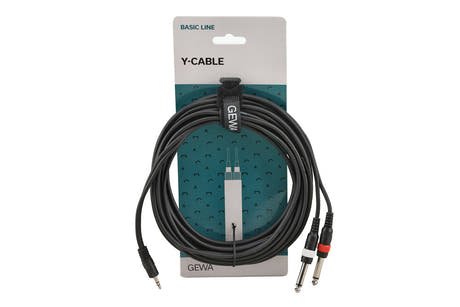 GEWA Basic Line Y-Kabel 6 m, 3,5-mm-Minijack auf 2 x Mono-Jack