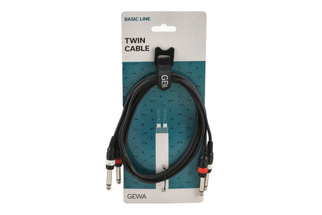 GEWA Basic Line Doppelkabel 1,5 m, 2 x Mono-Klinke