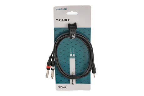 GEWA Basic Line Y-Kabel 1,5 m, 3,5-mm-Minijack auf 2 x Mono-Jack
