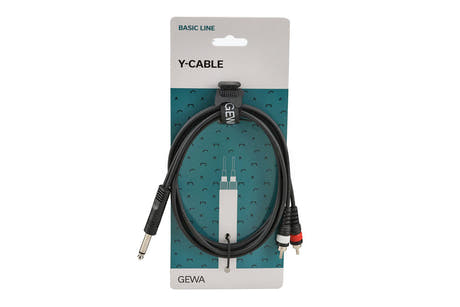 GEWA Basic Line Y-Kabel 1,5 m, Mono-Klinke auf 2 x Cinch