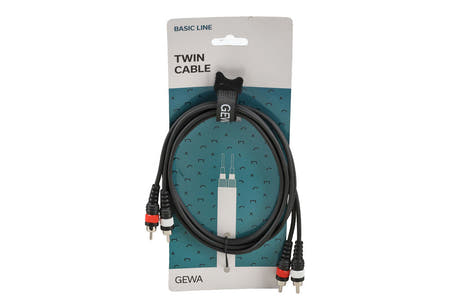 GEWA Basic Line Doppelkabel 1,5 m, 2 x Cinch an beiden Enden