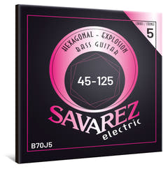Savarez B70J5 Hexagonal Explosion 5-saitige Basssaiten, medium