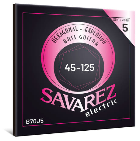 Savarez B70J5 Hexagonal Explosion 5-saitige Basssaiten, medium