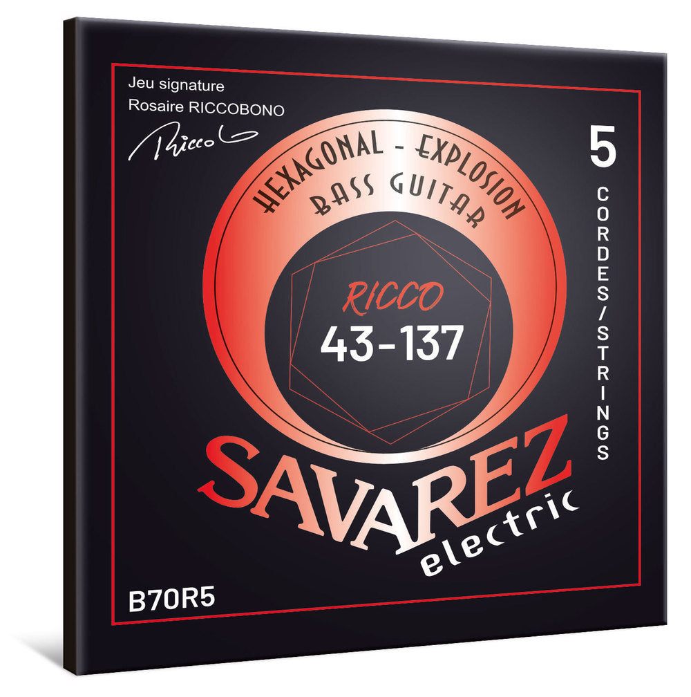 Savarez B70R5 Hexagonal Explosion 5-saitige Basssaiten, Ricco
