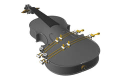 GEWA Two Rod Rissklammer für Violine und Bratsche, 180 mm
