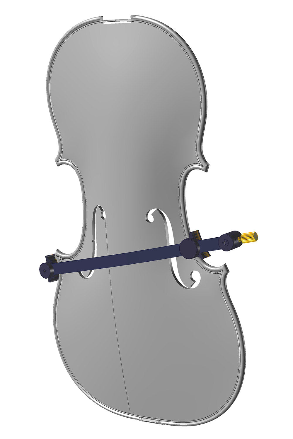 GEWA Rissklemme aus Aluminium für Violine und Bratsche, 110 bis 150 mm
