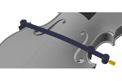 GEWA Rissklemme aus Aluminium für Geige und Bratsche, 145 bis 185 mm