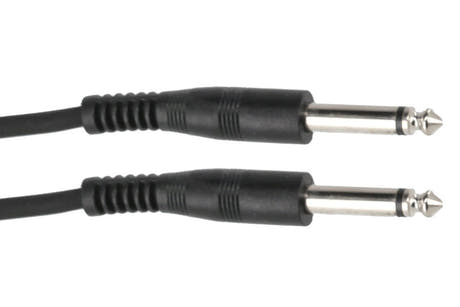 GEWA Basic Line Patchkabel 0,1 m, gerader Mono-Klinkenstecker, 6 Stück