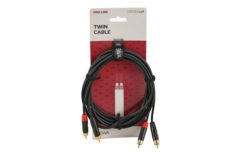 GEWA Pro Line Doppelkabel 3 m, 2 x Cinch an beiden Enden