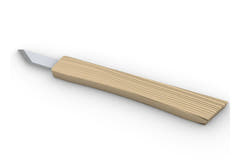 GEWA Messer aus Edelstahl 10 mm, rechtsseitig geschliffen, mit Schaft