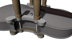 GEWA Set mit 6 Leimzwingen für geigen, 27 bis 45 mm