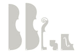 GEWA Konturschablone Strad Gore-Booth 1710 für Cello, 5-teilig