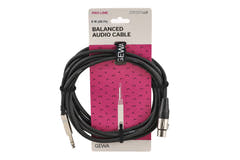 GEWA Pro Line symmetrisches Kabel 6 m, Stereo-Klinke auf XLR-Buchse