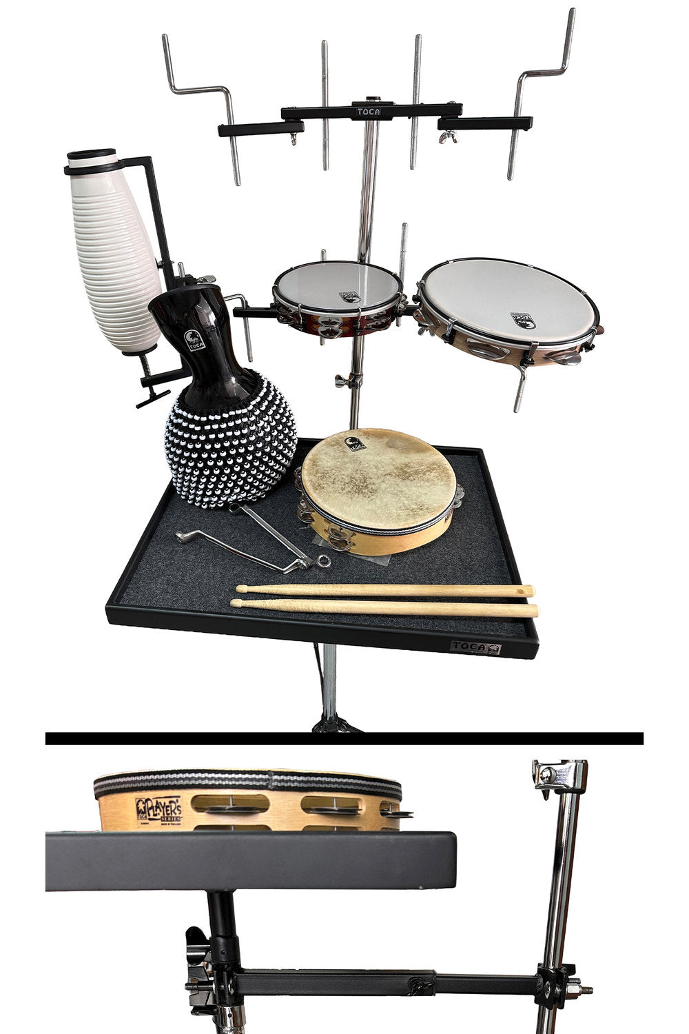 Toca Percussion Tray Accessory Mount TPTAM mit C-Klemme
