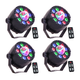 LED PAR-ASTRO 2-in-1 Discolicht-Set, 4-teilig