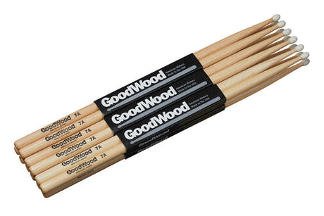 Vater Goodwood 7A schlagzeugstöcke, Hickory, 2. Wahl, Nylonspitze