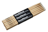 Vater Goodwood 5B schlagzeugstöcke, Hickory 2. Wahl, Nylonspitze