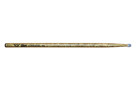 Vater Color Wrap 5A Gold Sparkle Schlagzeugstöcke, Hickory, Nylonspitze