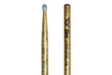 Vater Color Wrap 5A Gold Sparkle Schlagzeugstöcke, Hickory, Nylonspitze