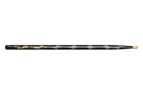 Vater Color Wrap 5A Black Optic schlagzeugstöcke, Hickory, Holzspitze