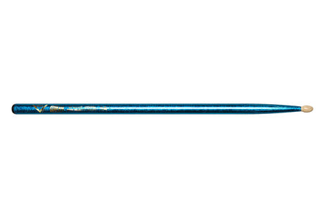 Vater Color Wrap 5A Blue Sparkle schlagzeugstöcke, Hickory, Holzspitze