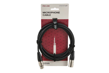GEWA Pro Line Mikrofonkabel 3 m, XLR-Buchse auf XLR-Stecker