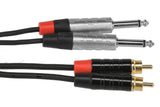GEWA Pro Line Doppelkabel 1,5 m, 2 x Klinke auf 2 x Cinch