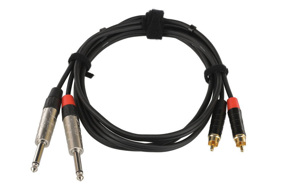 GEWA Pro Line Doppelkabel 1,5 m, 2 x Klinke auf 2 x Cinch