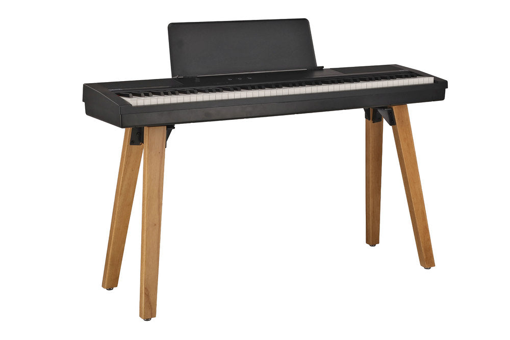 GEWA Ständer für Portable Piano PP-2 und PP-3, Holzbeine in mattem Schwarz