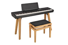 GEWA Ständer für Portable Piano PP-2 und PP-3, Holzbeine in mattem Schwarz
