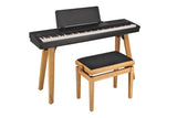 GEWA Ständer für Portable Piano PP-2 und PP-3, Holzbeine in mattem Schwarz