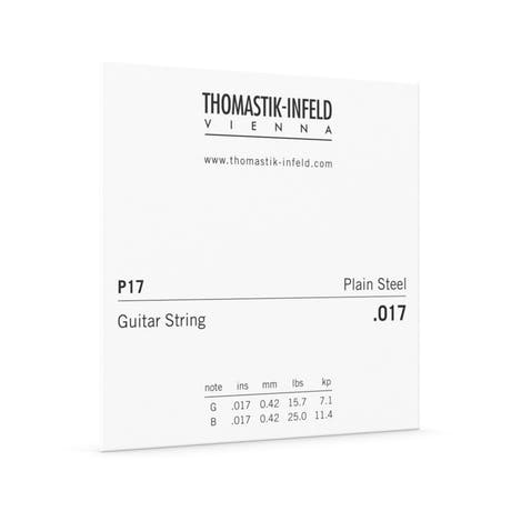 Thomastik-Infeld P17 E-Gitarrensaite .017, blanker messingbeschichteter Stahl