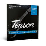 Tenson ukulele-saiten aus schwarzem Nylon, Sopran und Konzert