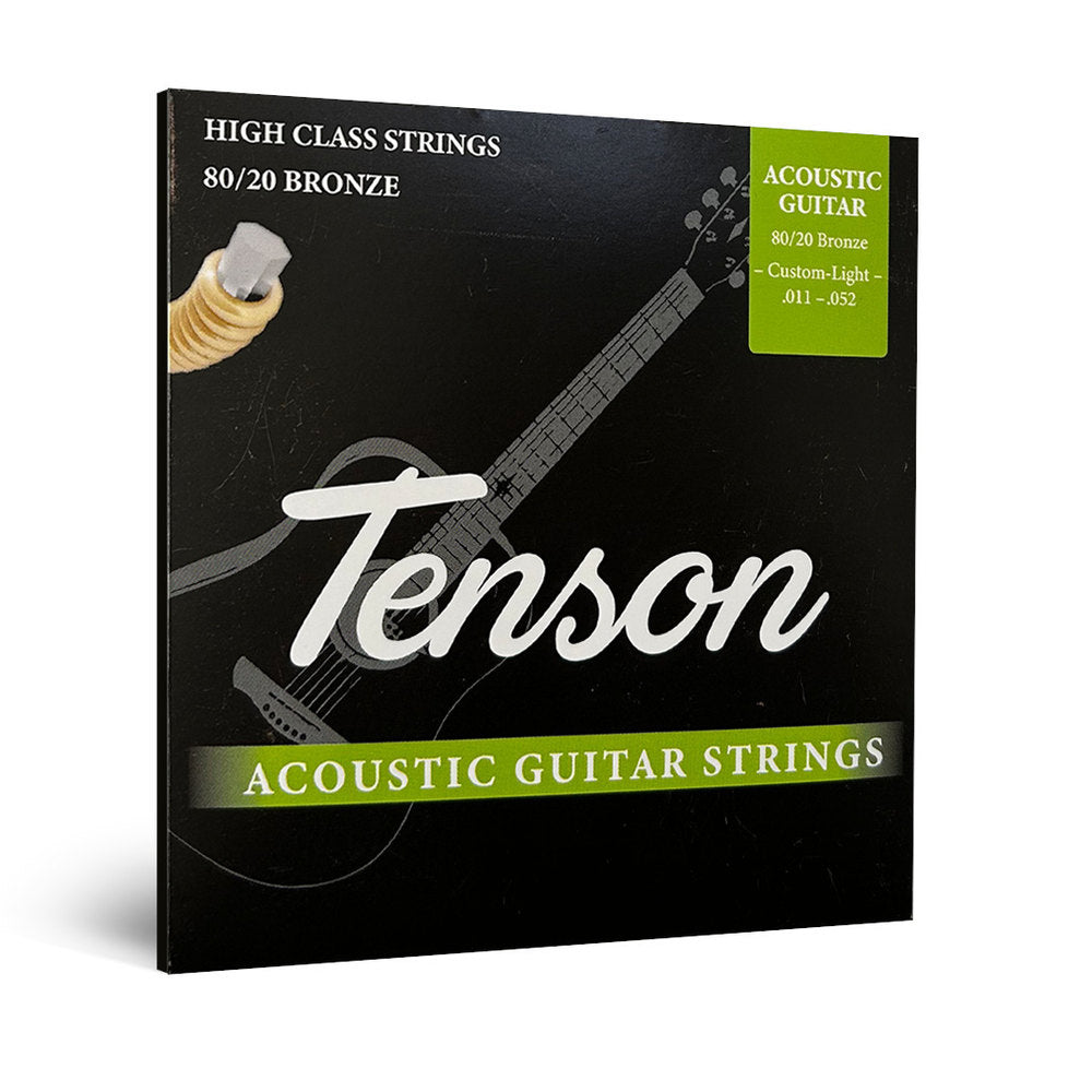Tenson Bronze 80/20 Westerngitarrensaiten .011-.052, Custom Light