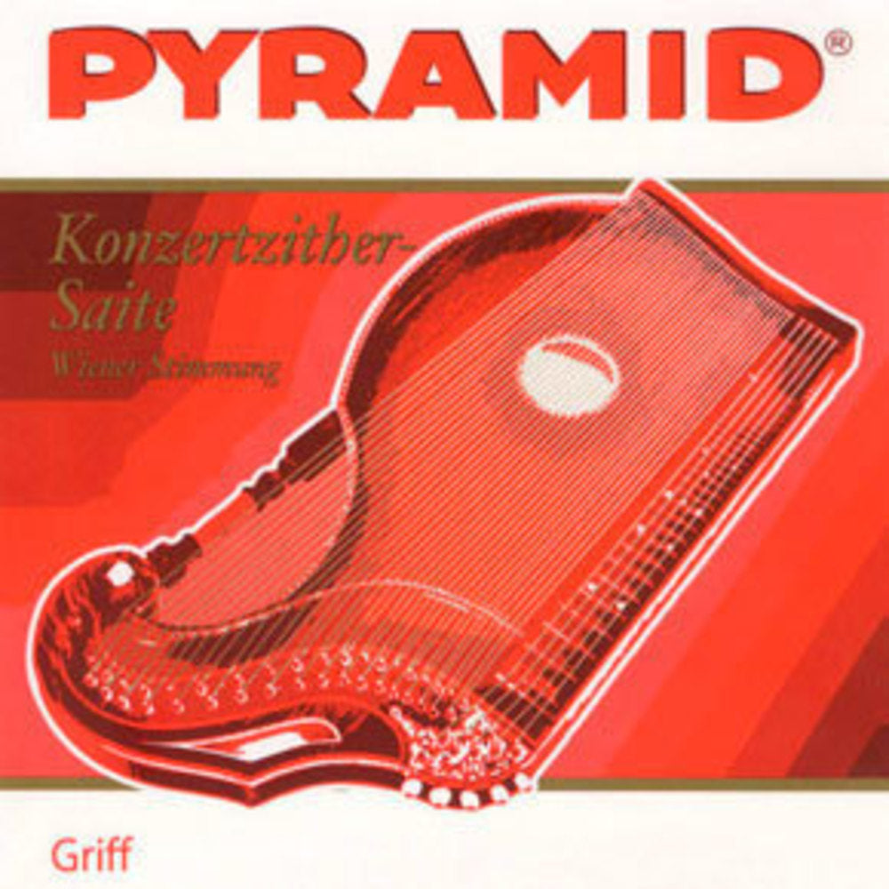Pyramid 586.100 Satz Griffbrettsaiten für Zither mit Tonabnehmer, rund, Nickel